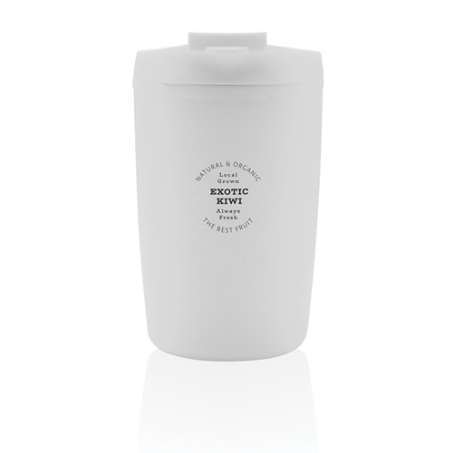 Mug en PP recyclé GRS avec couvercle à bascule