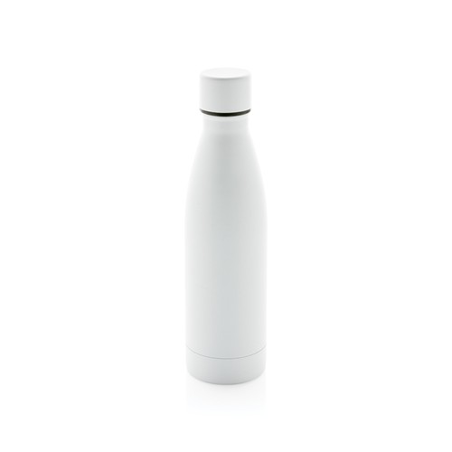 white Botella sólida de acero inoxidable reciclado RCS