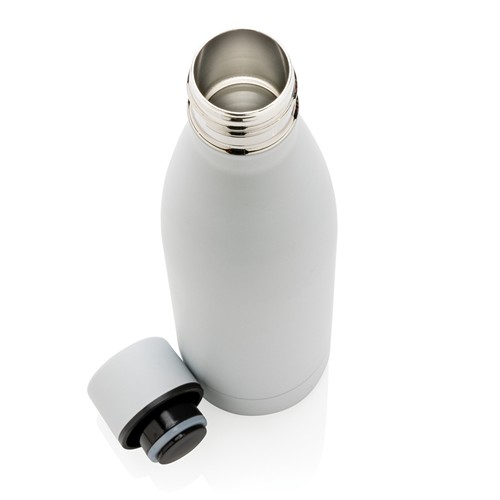 white Botella sólida de acero inoxidable reciclado RCS