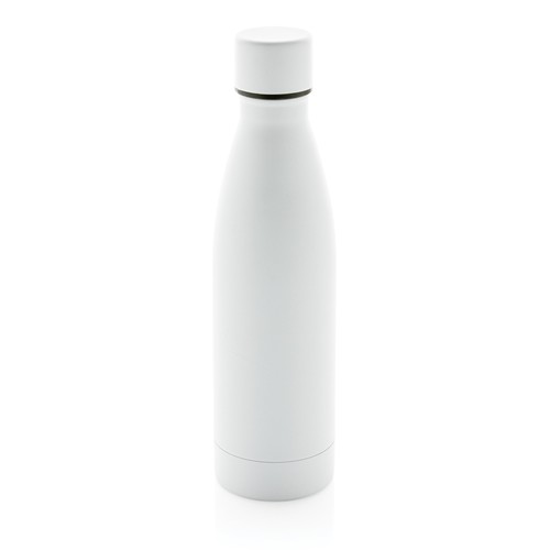 white Botella sólida de acero inoxidable reciclado RCS