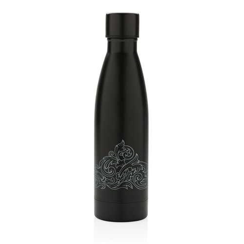 black Botella sólida de acero inoxidable reciclado RCS
