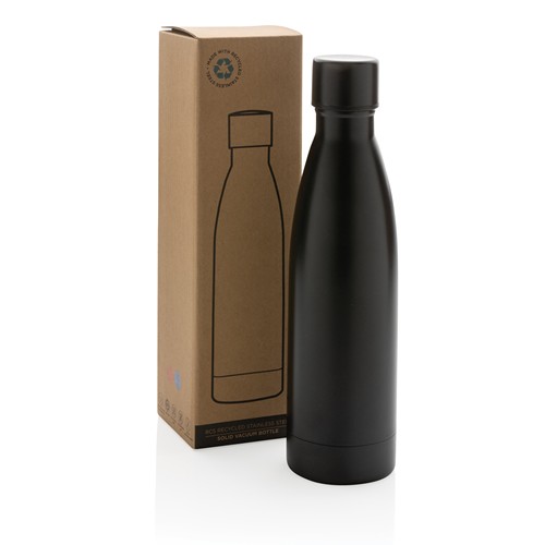 black Botella sólida de acero inoxidable reciclado RCS