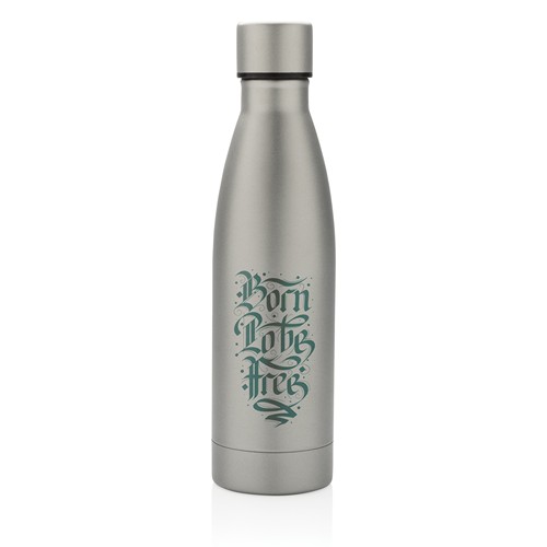 gray Botella sólida de acero inoxidable reciclado RCS