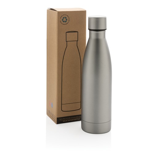 gray Botella sólida de acero inoxidable reciclado RCS