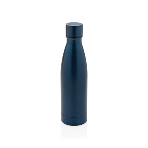 azul marino Botella sólida de acero inoxidable reciclado RCS