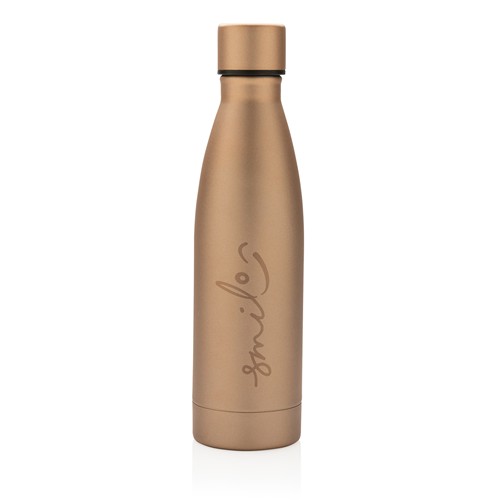 dorado Botella sólida de acero inoxidable reciclado RCS