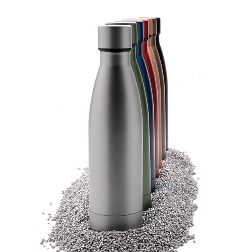 marrón Botella sólida de acero inoxidable reciclado RCS