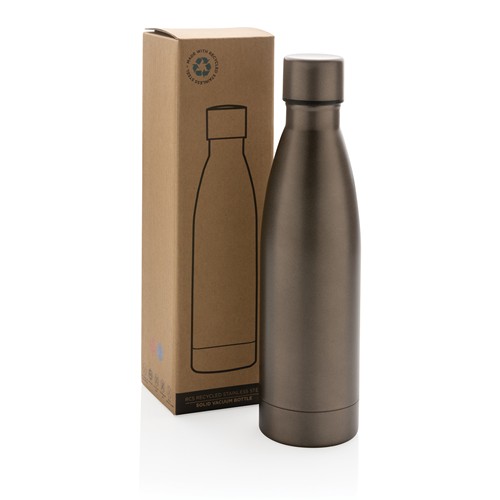 marrón Botella sólida de acero inoxidable reciclado RCS