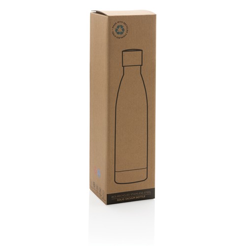 marrón Botella sólida de acero inoxidable reciclado RCS