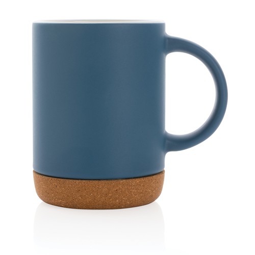 blue Taza de cerámica con base de corcho 280 ml