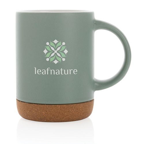 green Taza de cerámica con base de corcho 280 ml