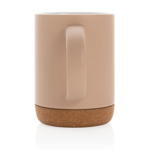marrón Taza de cerámica con base de corcho 280 ml