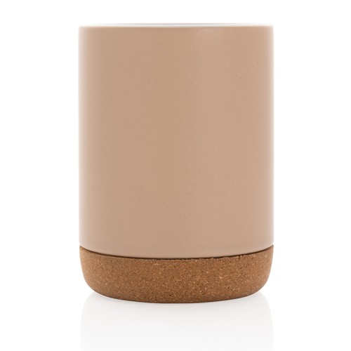 marrón Taza de cerámica con base de corcho 280 ml