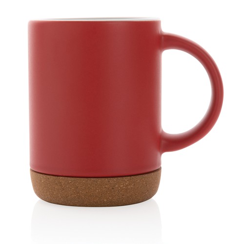 red Taza de cerámica con base de corcho 280 ml