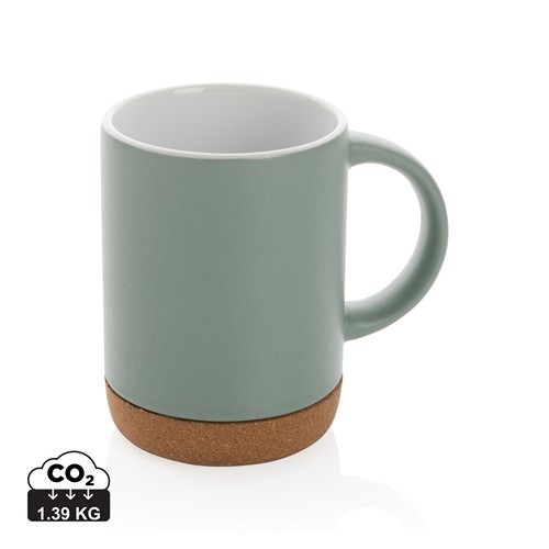 green Taza de cerámica con base de corcho 280 ml