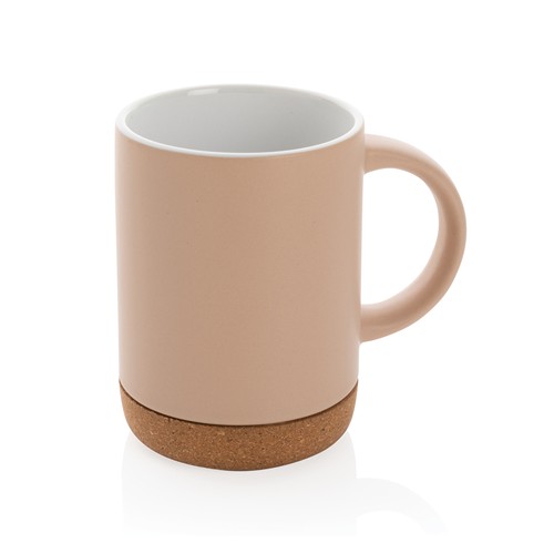 marrón Taza de cerámica con base de corcho 280 ml