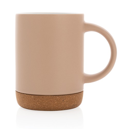 marrón Taza de cerámica con base de corcho 280 ml