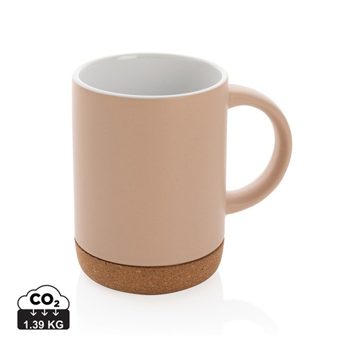 marrón Taza de cerámica con base de corcho 280 ml