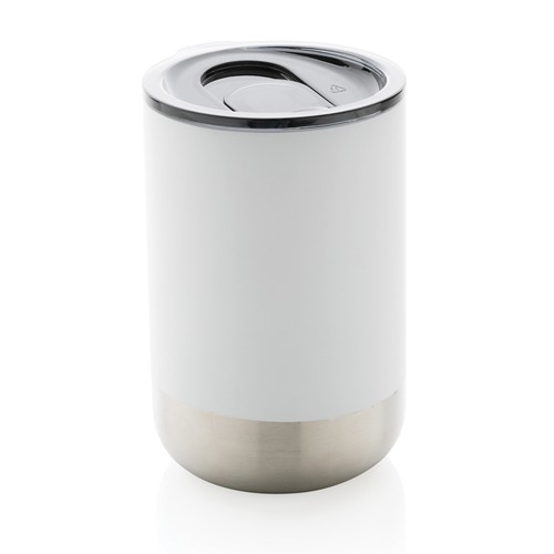 white Taza de acero inoxidable reciclado RCS