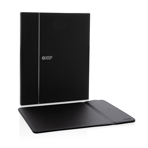 Tapis de souris en PU RCS avec chargeur 10W Swiss Peak - 11