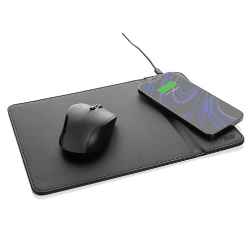 Tapis de souris en PU RCS avec chargeur 10W Swiss Peak - 3