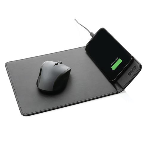 Tapis de souris en PU RCS avec chargeur 10W Swiss Peak - 5