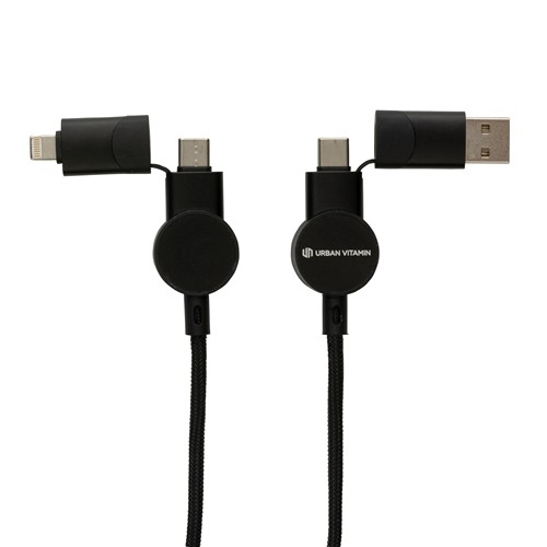Câble Oakland 6-in-1 à charge 45W en plastique recyclé RCS thumbnail 7