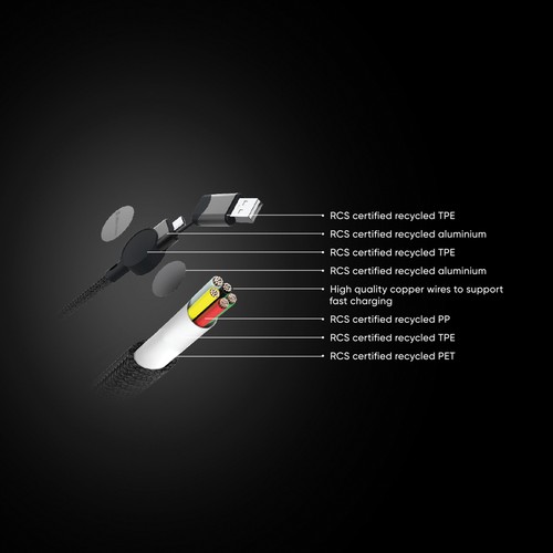 Cable 6 en 1 Oakland  RCS carga rápida 45W