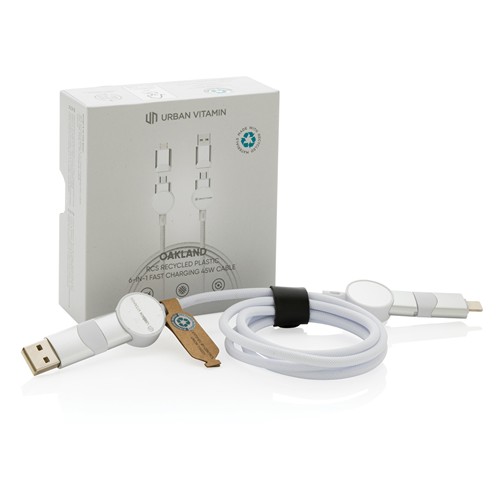 white Cable 6 en 1 Oakland RCS carga rápida 45W