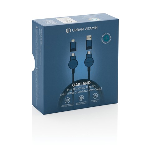 blue Cable 6 en 1 Oakland RCS carga rápida 45W