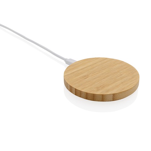 Cargador inalámbrico 15W de bambú