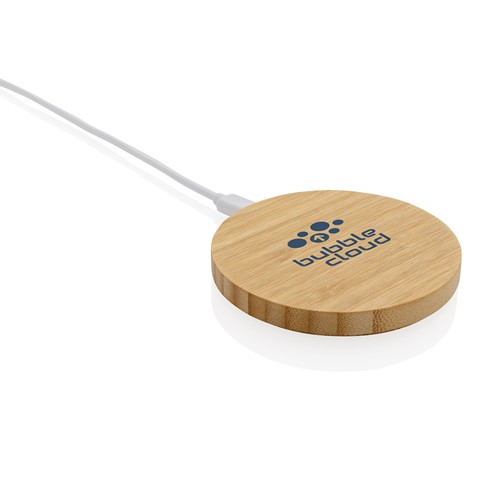 Cargador inalámbrico 15W de bambú