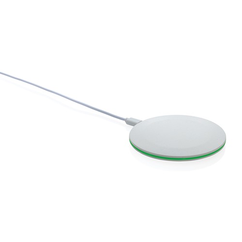 white Cargador rápido inalámbrico 15W de plástico reciclado RCS