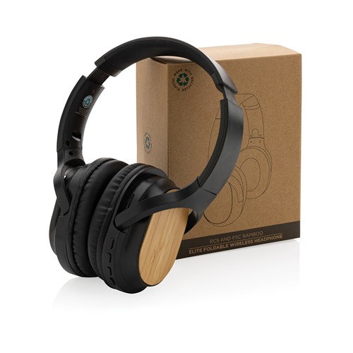 Casque sans fil pliable en bambou et plastique RCS Elite - 11
