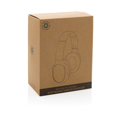 Casque sans fil pliable en bambou et plastique RCS Elite - 12