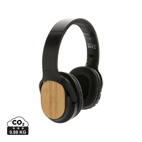 Casque sans fil pliable en bambou et plastique RCS Elite - 1