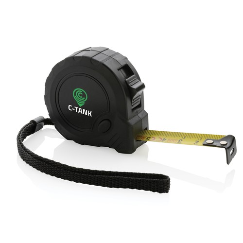 black Flexómetro RCS de plástico reciclado 3M/16 mm con stop