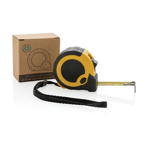 yellow Flexómetro RCS de plástico reciclado 3M/16 mm con stop
