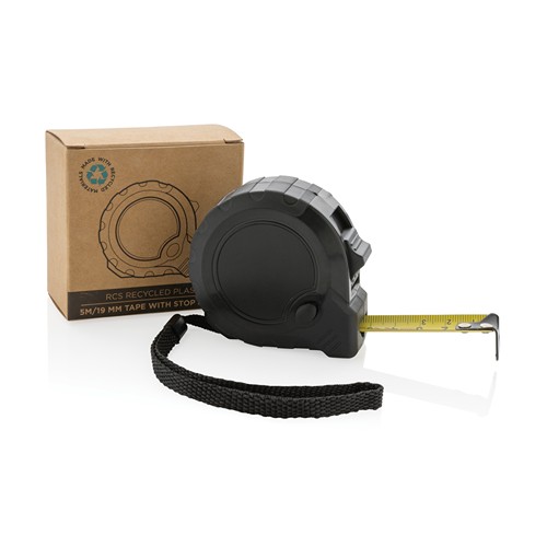 Mètre 5M/19mm en plastique recyclé RCS avec bouton d'arrêt - 4