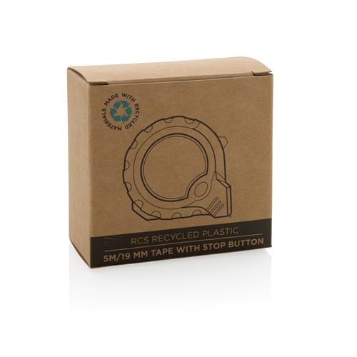 Mètre 5M/19mm en plastique recyclé RCS avec bouton d'arrêt - 9