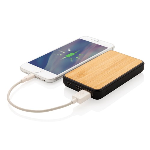 marrón Powerbank de 5.000 mAh de plástico reciclado RCS