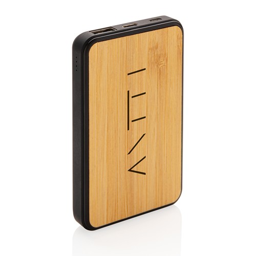 marrón Powerbank de 5.000 mAh de plástico reciclado RCS