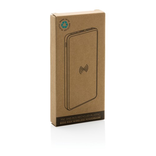 Powerbank inalámbrico 8000 mAh plástico reciclado RCS