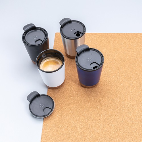 plateado Taza de café de corcho y acero inoxidable GRS RPP