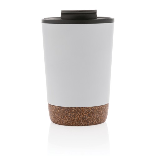 white Taza de café de corcho y acero inoxidable GRS RPP
