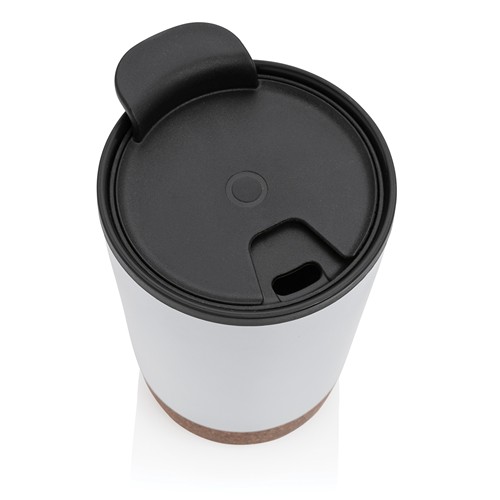 white Taza de café de corcho y acero inoxidable GRS RPP