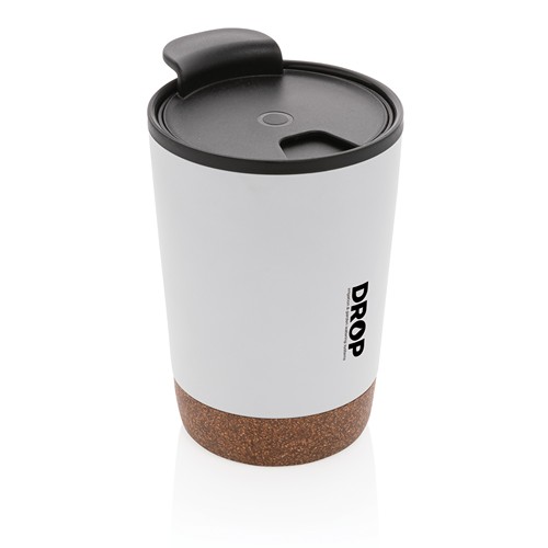 white Taza de café de corcho y acero inoxidable GRS RPP