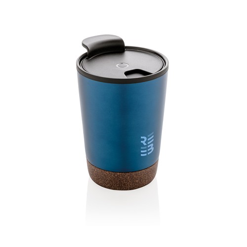 blue Taza de café de corcho y acero inoxidable GRS RPP