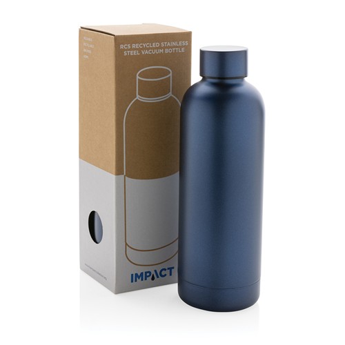 blue Botella al vacío Impact de acero inoxidable reciclado RCS