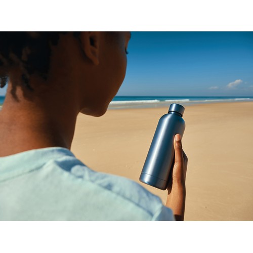 azul claro Botella al vacío Impact de acero inoxidable reciclado RCS